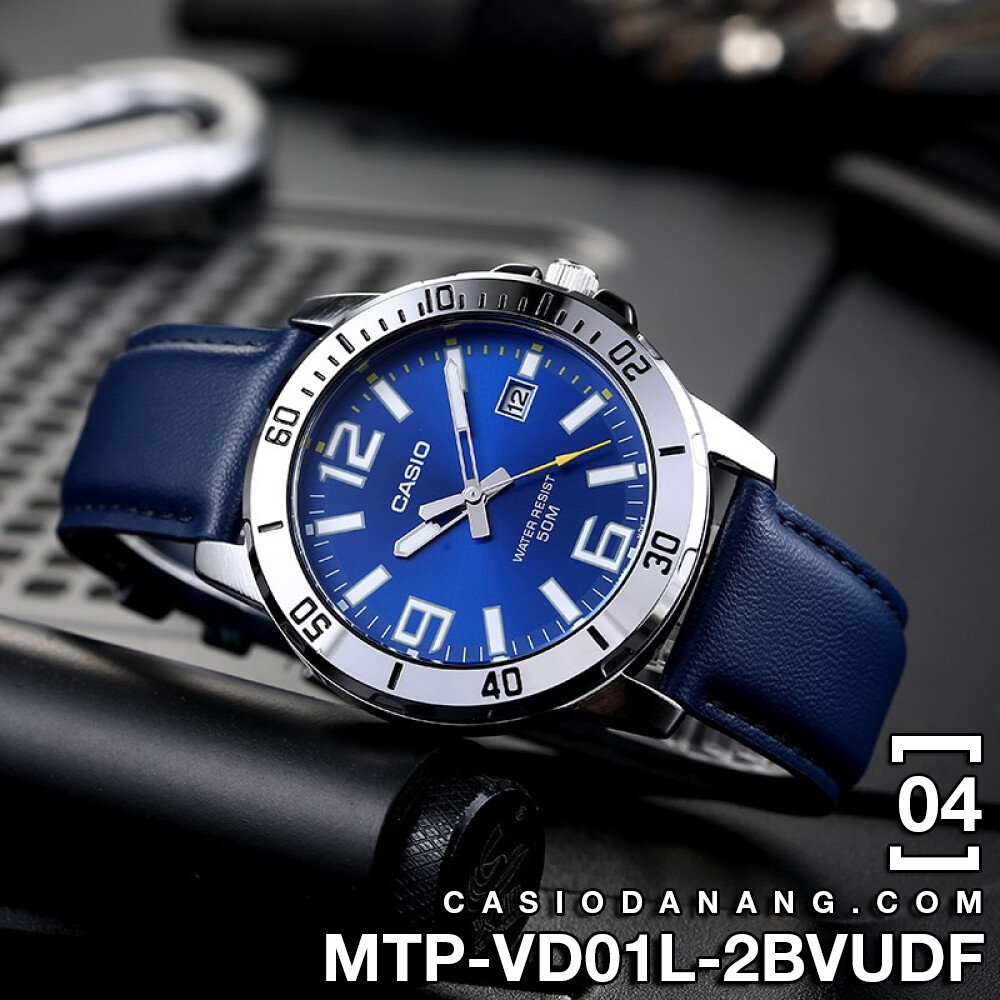 Đồng hồ nam dây da Casio Standard chính hãng Anh Khuê MTP-VD01 Series