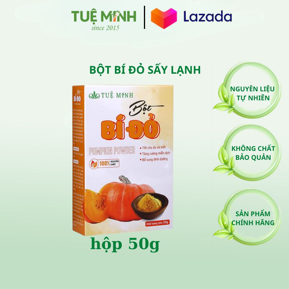 Bột bí đỏ sấy lạnh nguyên chất Tuệ Minh (Hộp 50g)