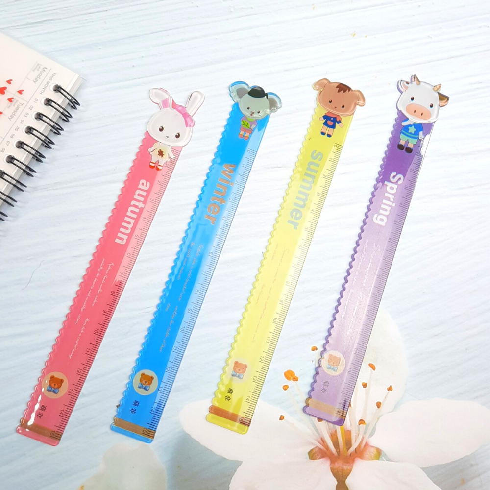 [HCM]Thước Kẻ Nhựa 15cm Có Răng Cưa - Summer