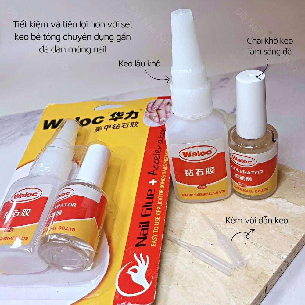Nước khô keo làm sáng đá waloc 15ml