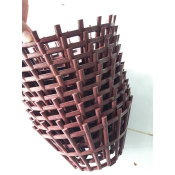 Combo 5 chậu nhựa giả gỗ phi 26