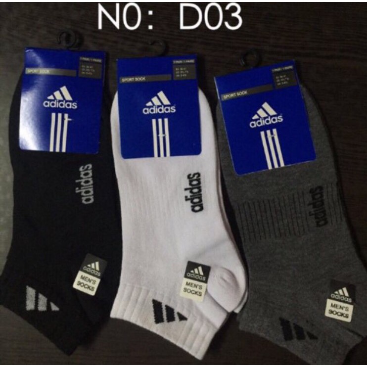 Combo 10 tất nam cổ ngắn addidas