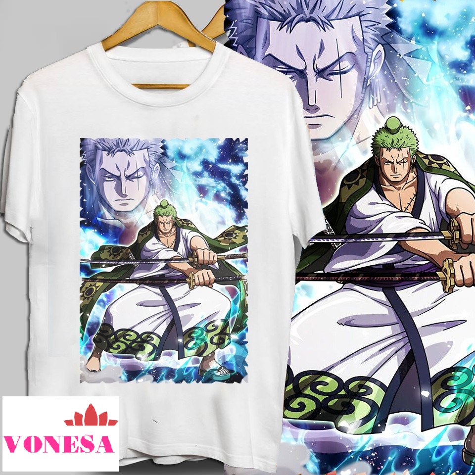 Áo Roronoa Zoro ARC WANO One Piece Mẫu Mới | Áo Đảo Hải Tặc Zoro WANO Đẹp Tshirt OP86 (hình .t.h.ậ.t)