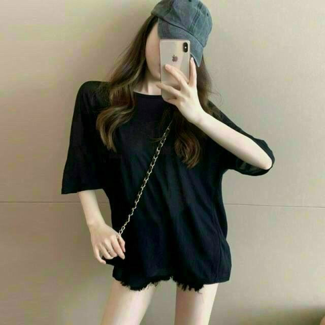 Áo thun form rộng hở lưng đan dây ngọc cực xinh