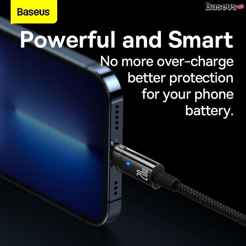 Cáp sạc tự ngắt Gen2 C to Lightning 20W Baseus Explorer Series