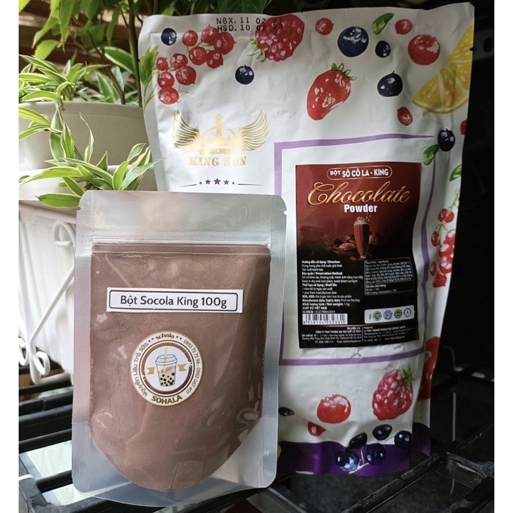 Bột Khoai môn, Socola hiệu King 100g Tách từ túi 1kg