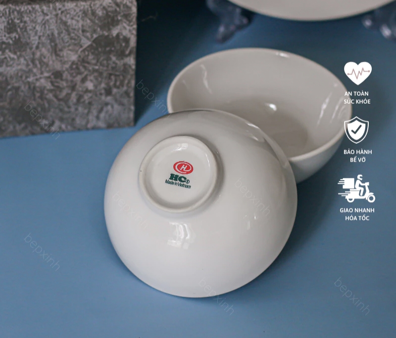 SET 10 CHÉN CƠM TRẮNG TRƠN - CHÉN SỨ HẢO CẢNH