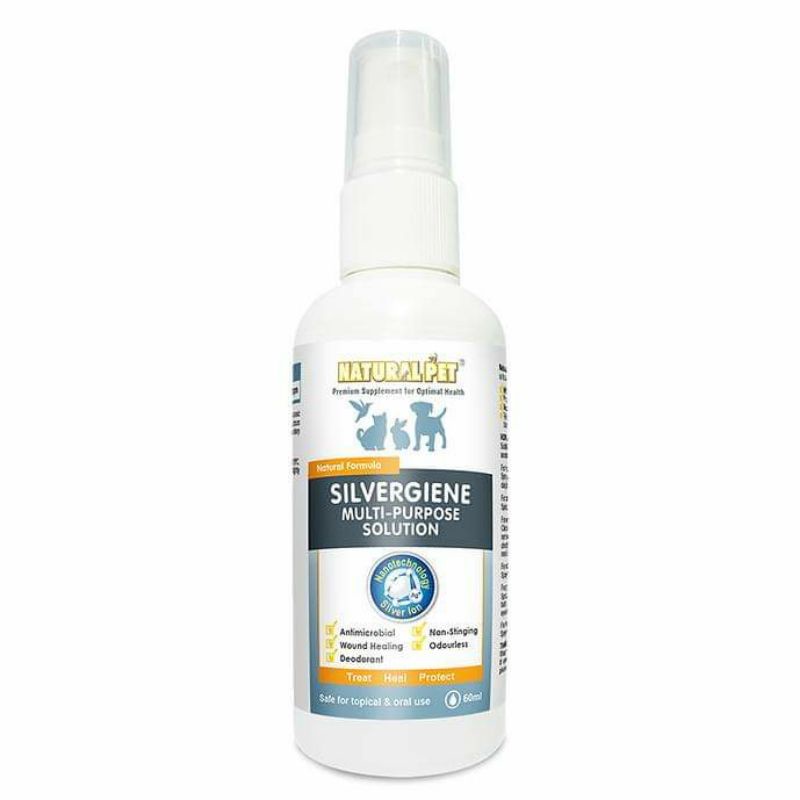Xịt đa năng sát khuẩn nano bạc silvergiene 60ml(dành cho thú cưng)