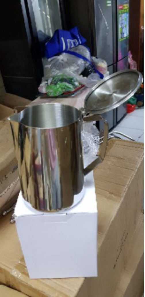 CA ĐÁNH SỮA INOX CÓ NẮP 2 LÍT