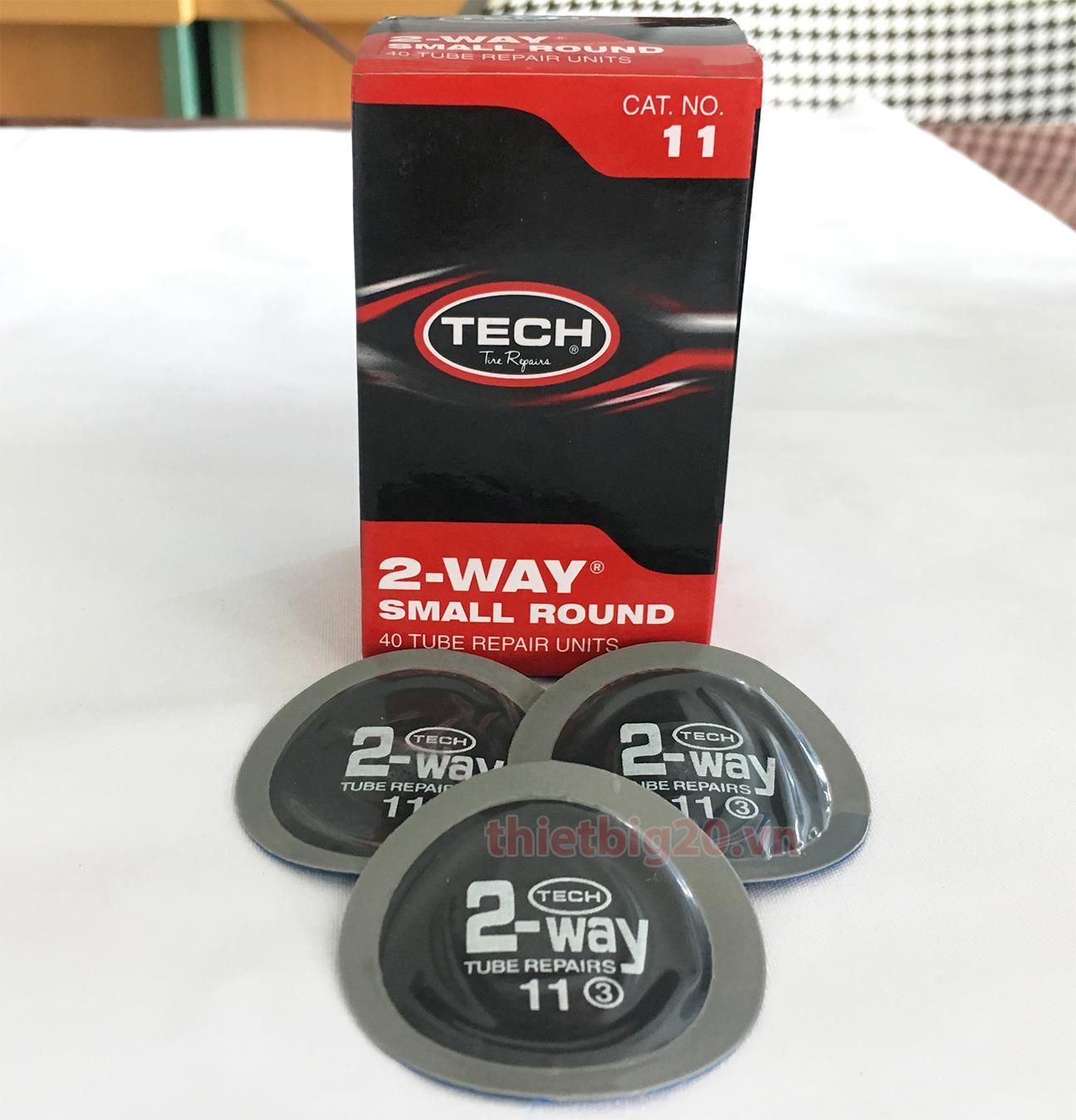 Hộp 40 miếng vá săm ô tô, xe máy Tech 11 (Tròn, 45mm)