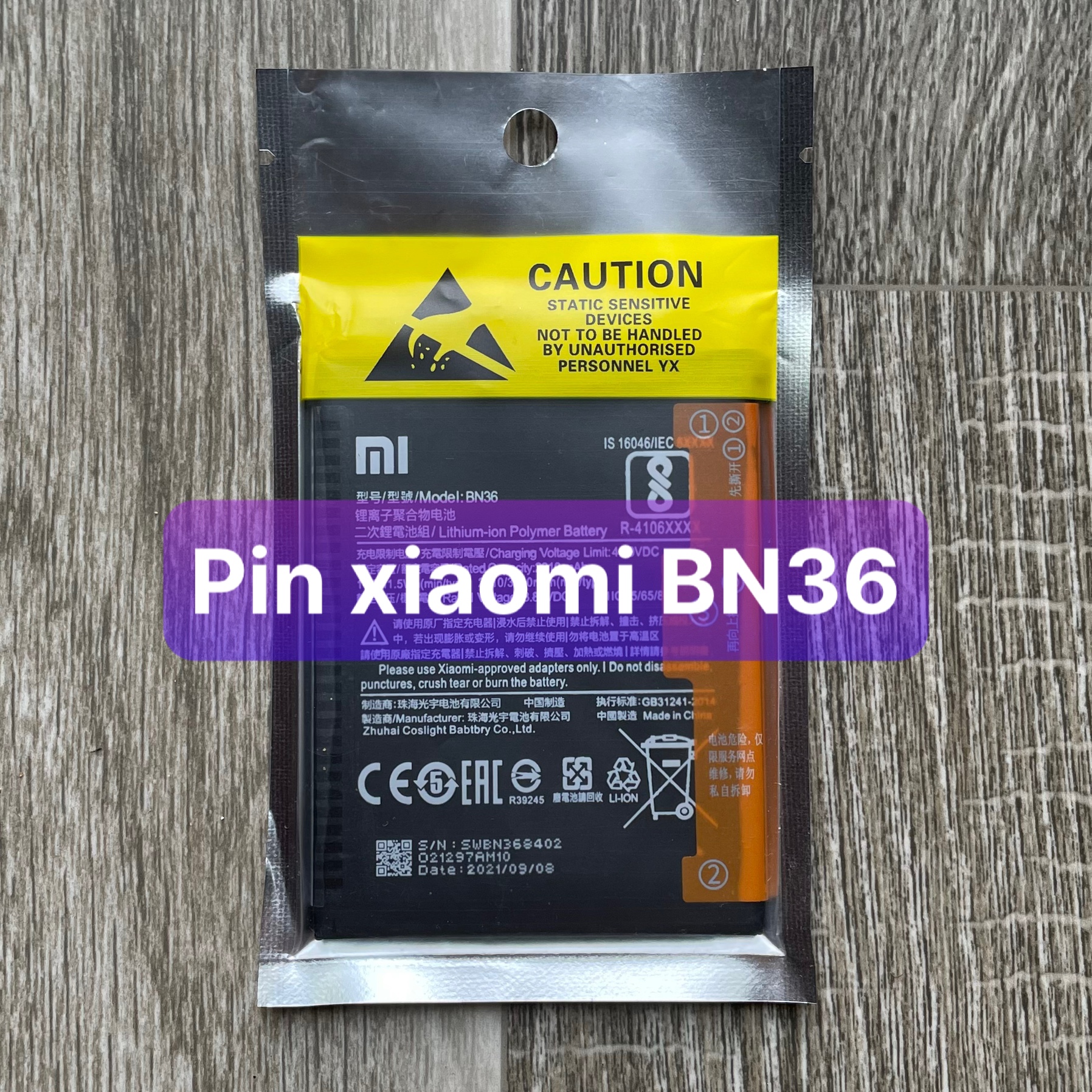 Pin Xiaomi Mi 6X / Mi A2 model BN36 (zin)
