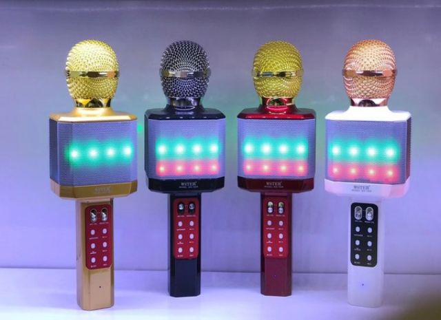 Micro Karaoke WS-1828 Kèm Loa Hát + Đèn Led
