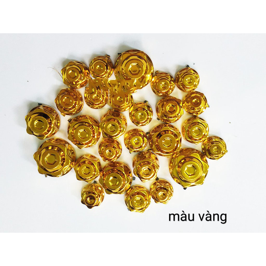 Chụp ốc xe máy full bộ 30 ốc cao cấp [ màu đỏ ]