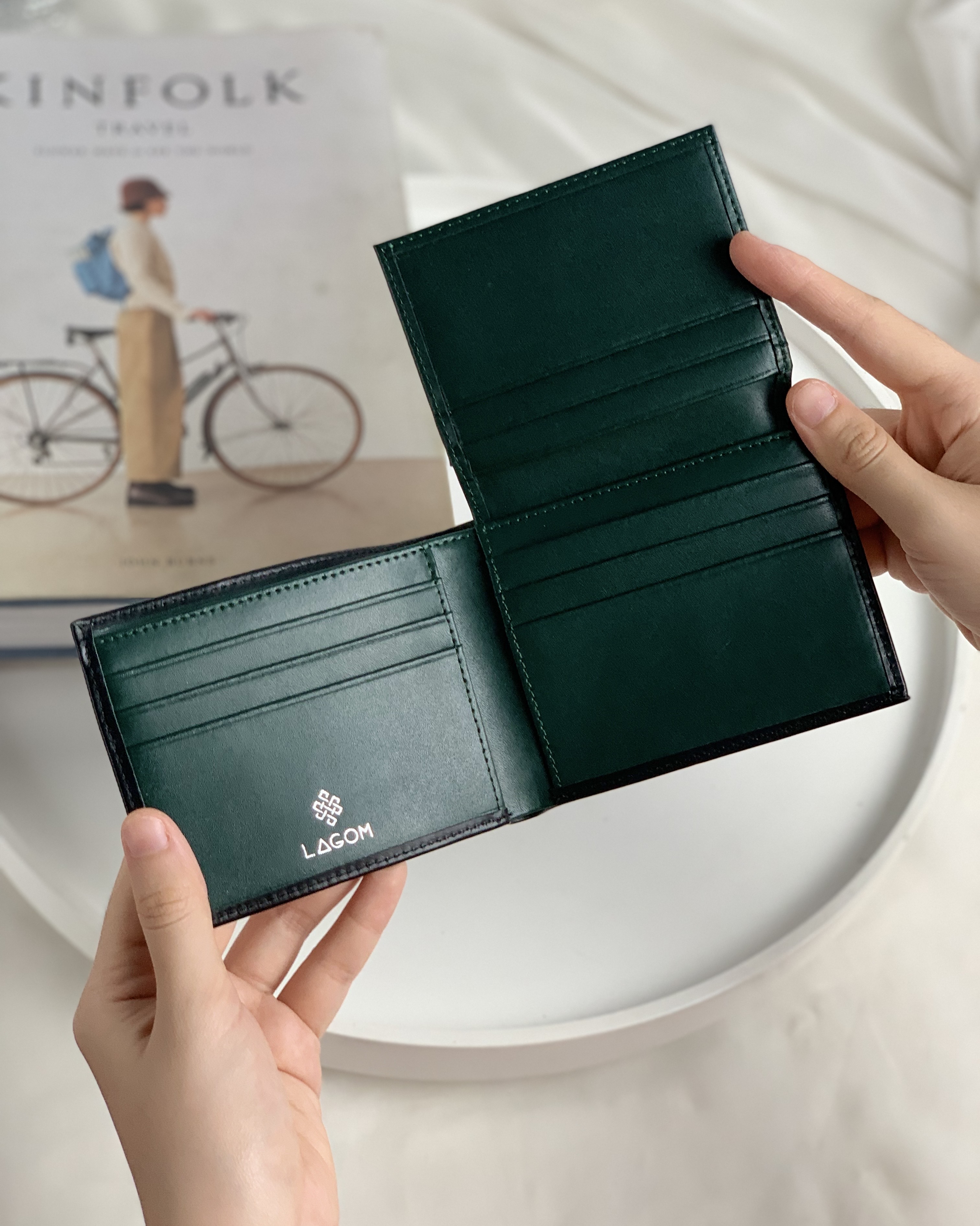 Ví Nam Da Thật LAGOM Compact Wallet phối màu