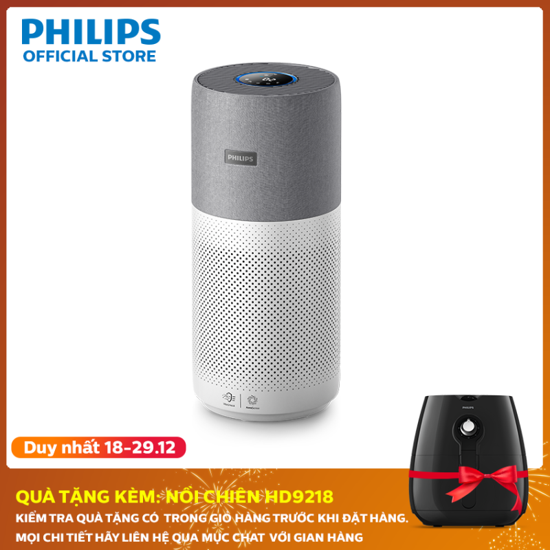 Máy lọc không khí Philips - Dòng 3000i AC3033/10 - Hàng chính hãng, Diện tích phòng tối đa 104m2