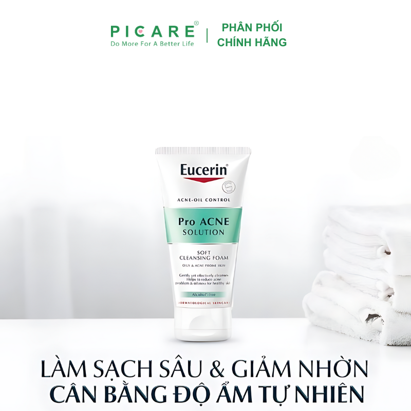Facial Cleanser foam for acne skin Eucerin pro solution acne Gentle Cleansing Foam 50ml
