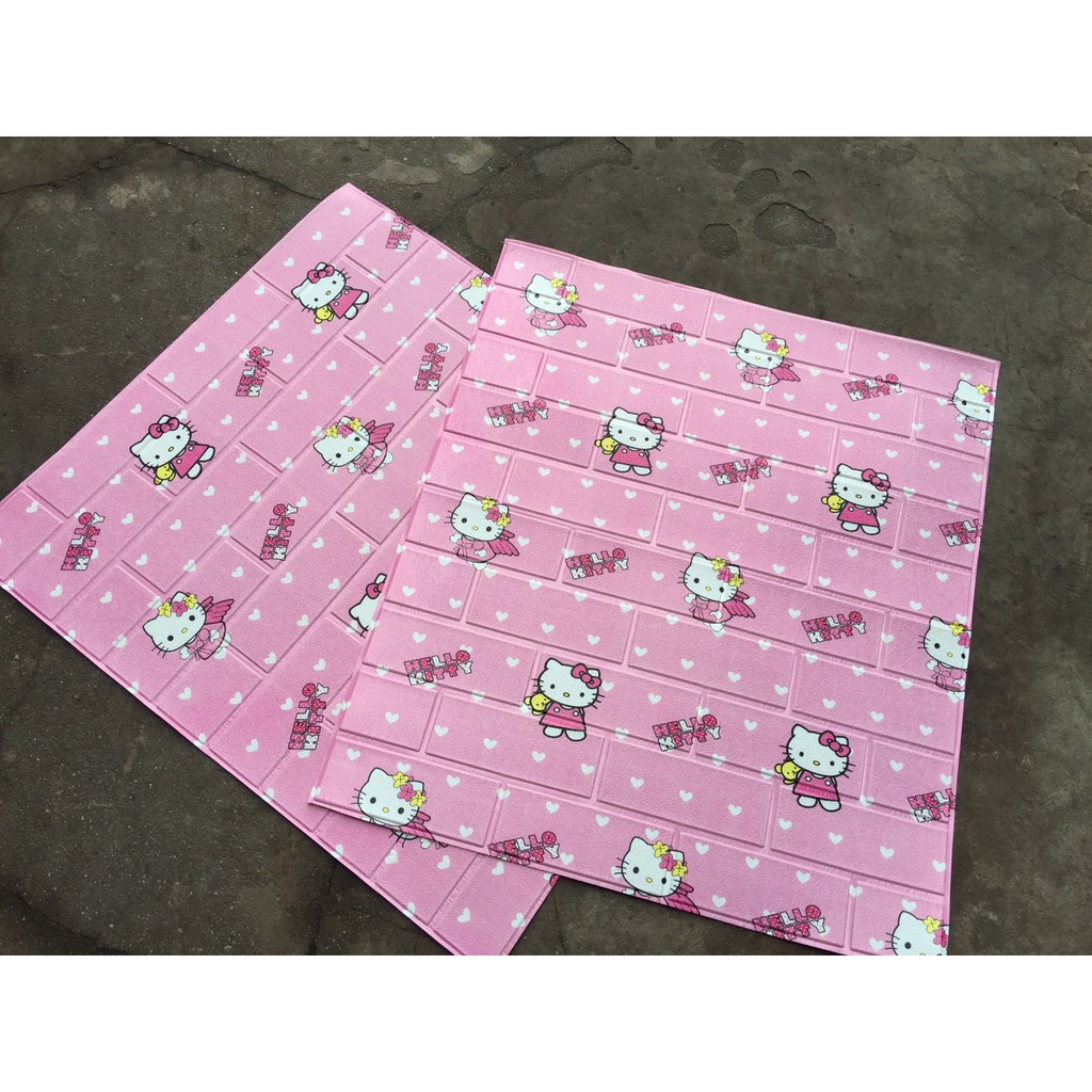 20 tấm xốp dán tường doremon trẻ em hoạt hình 3D, mua miếng xốp giả da ốp dán tường bán giá rẻ sỉ, tấm mút xốp dán tường  giả gạch