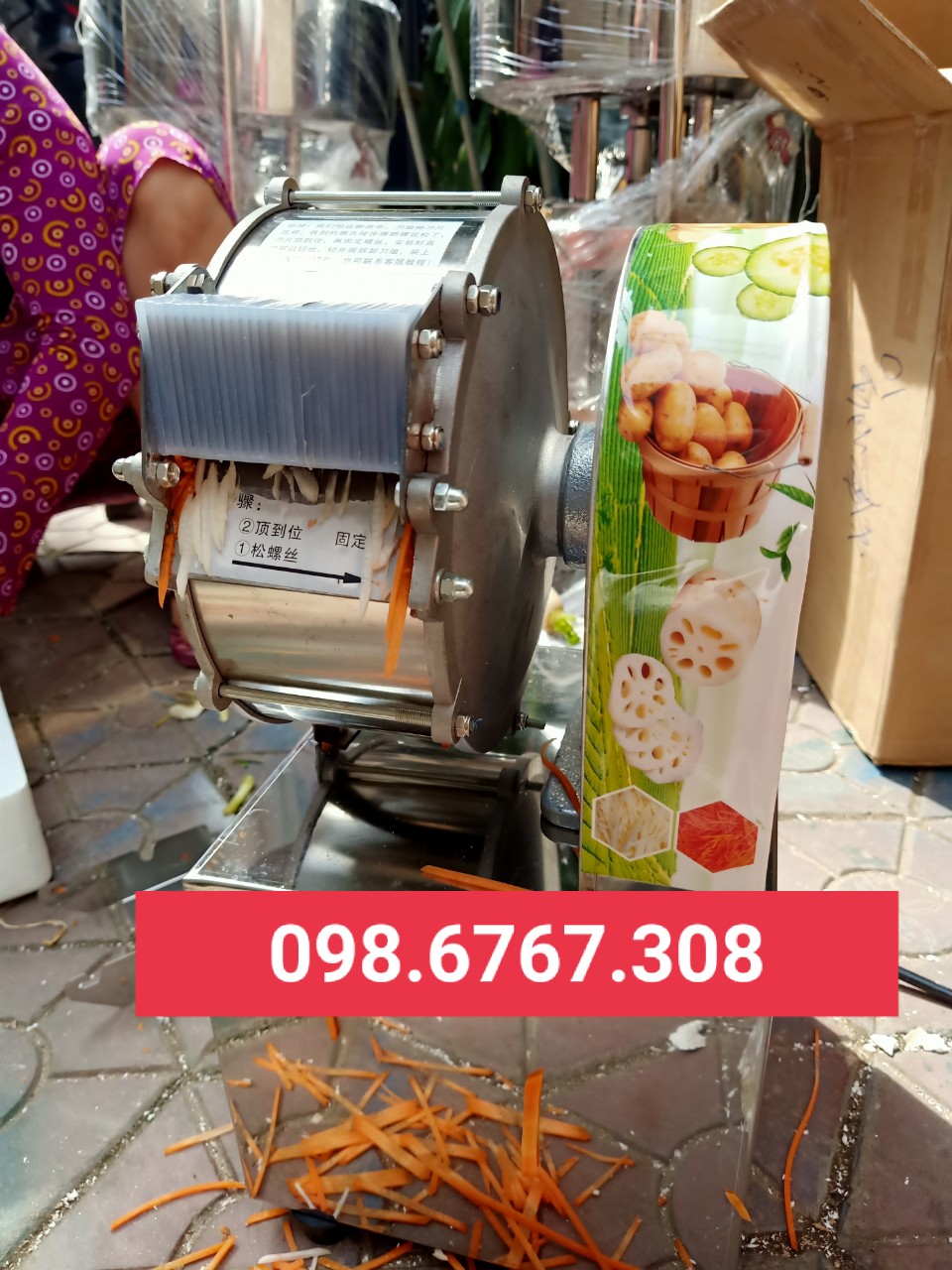 Máy cắt lát khoai tây khoai lang siêu mỏng