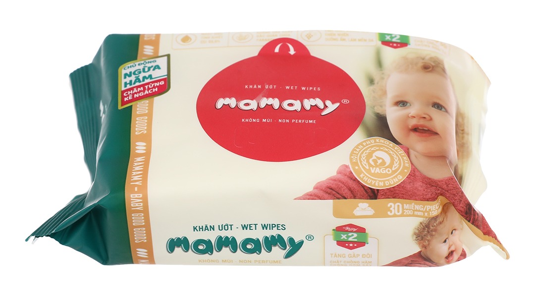 Khăn Ướt Mamamy Không Mùi (30 Tờ)