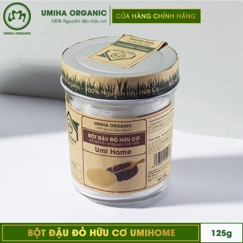 BỘT ĐẬU ĐỎ HỮU CƠ UMIHOME nguyên chất làm đẹp thiên nhiên dùng đắp đắp mặt tắm tắng giúp da sáng mịn, xử lý mụn thâm hiệu quả, dưỡng da chống lão và hóa tẩy da chết