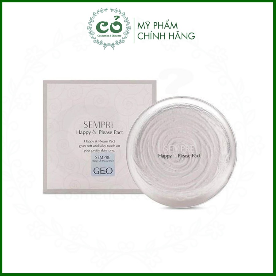 Phấn phủ cao cấp chính hãng siêu mịn Geo Sempre Happy & Please Pact 22g - Q Cosmetics