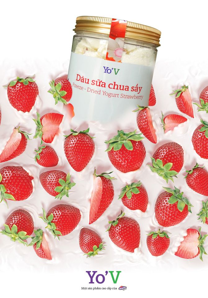 Sữa chua sấy YoV VINAMIT DÂU 90g