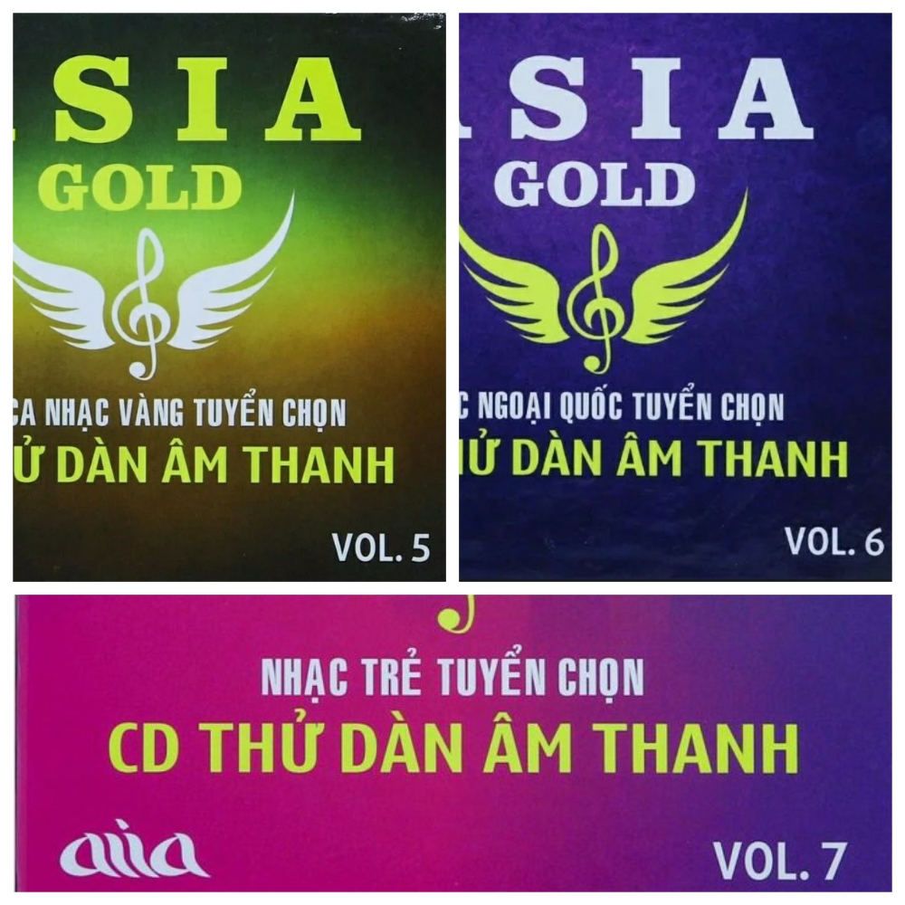 Combo 3 cd thử dàn âm thanh asia gold vol 5 6 7 - cd nhạc chất lượng cao