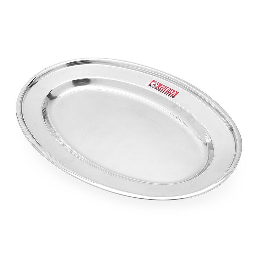 Đĩa inox 304 oval Zebra Thái Lan 35.5cm 121036