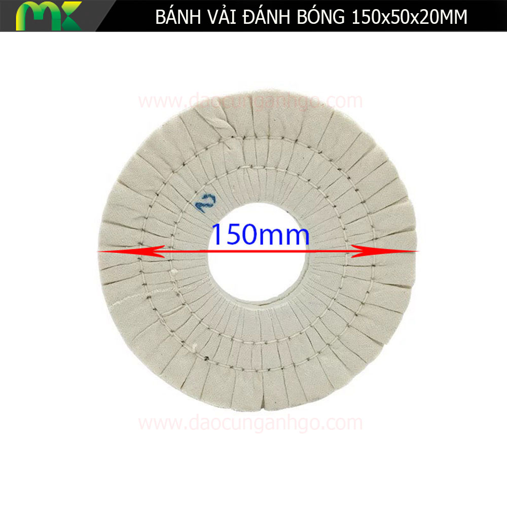 [HCM]Bánh vải đánh bóng máy dán cạnh 150*50*20mm