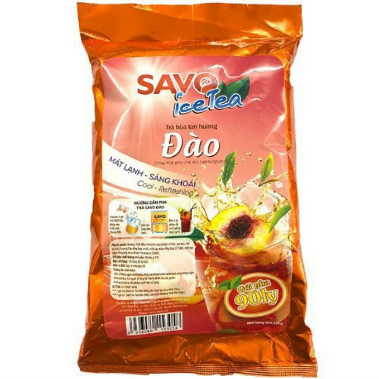 Trà đào hòa tan SAVO (Túi 800g)