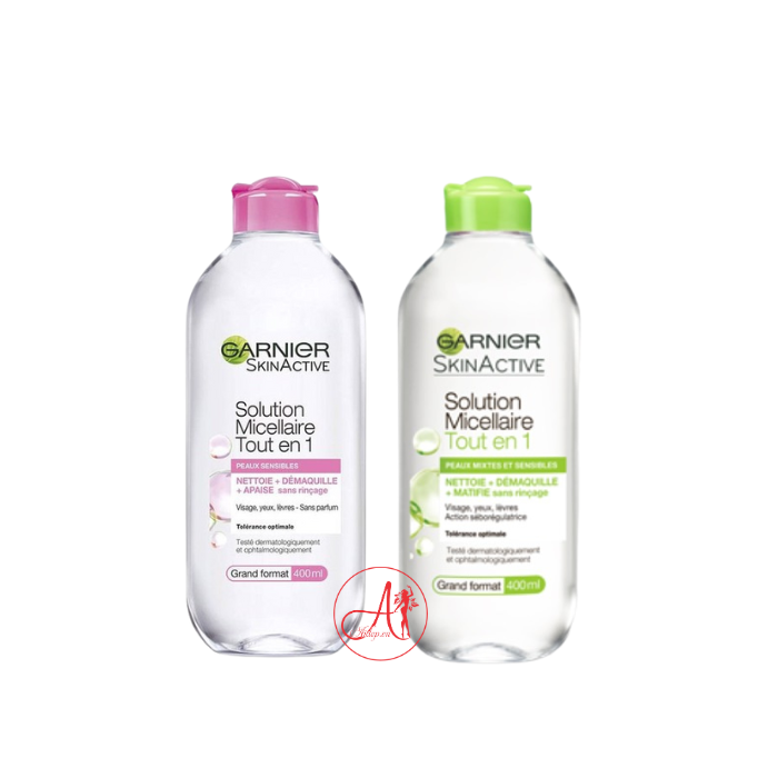 Nước Tẩy trang Garnier Solution Micellaire Tout en 1 400ml Pháp - Aidep