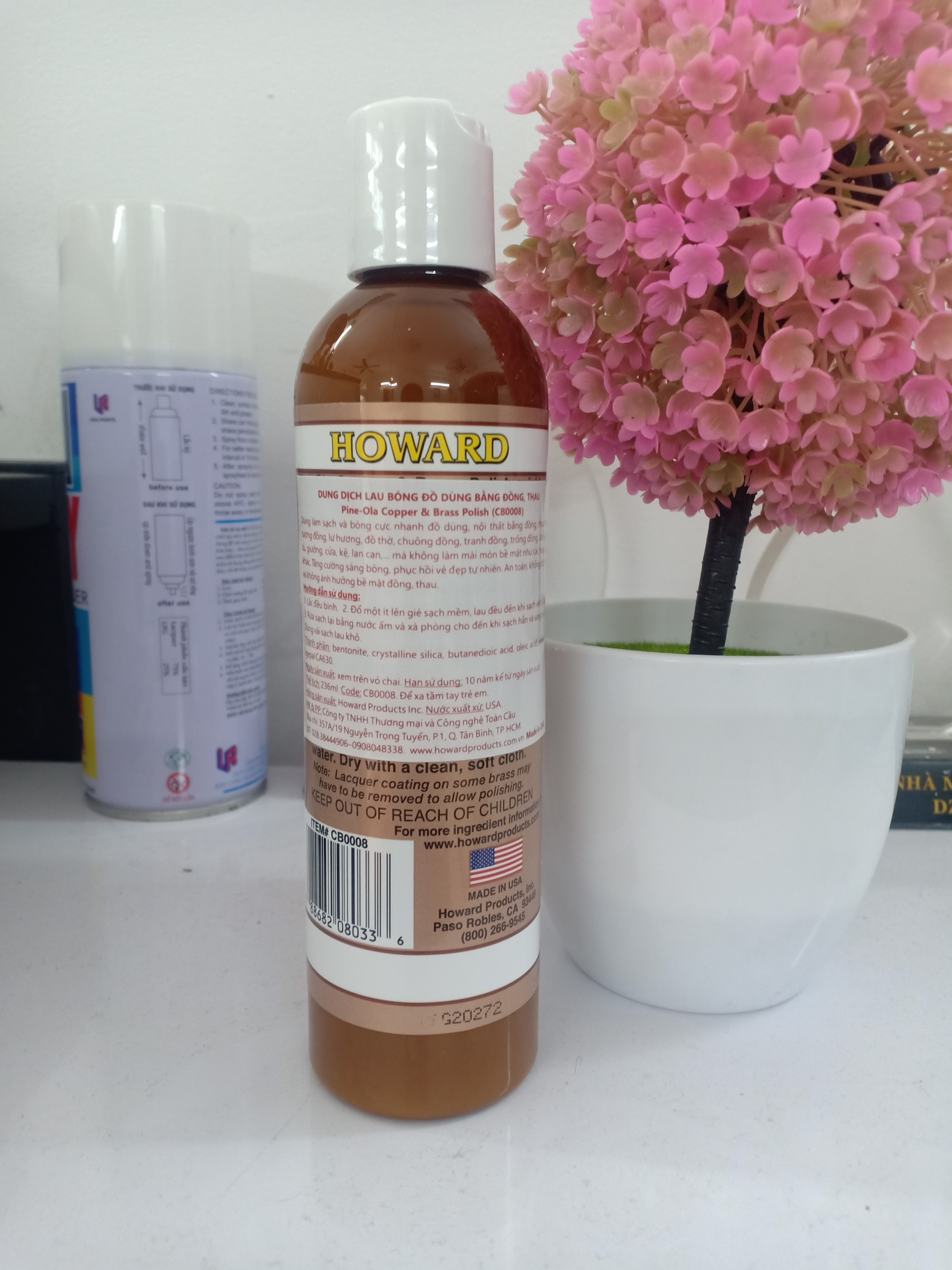 Howard Thau Dung dịch lau bóng đồ dùng bằng đồng thau Howard Pine-Ola Copper Brass ...