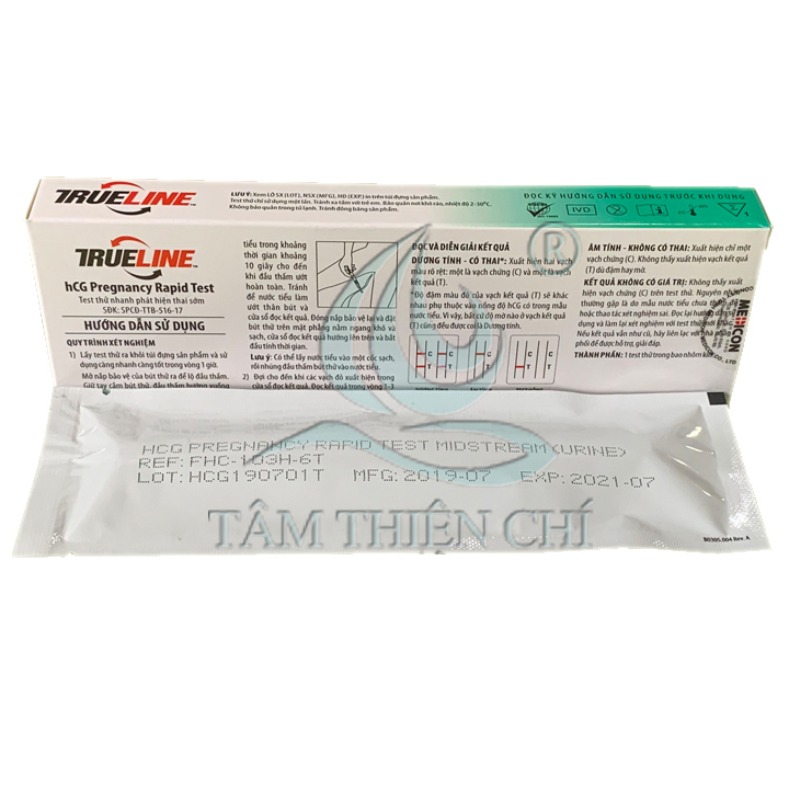 [HCM]Bút thử thai hCG Trueline hộp 1 cây