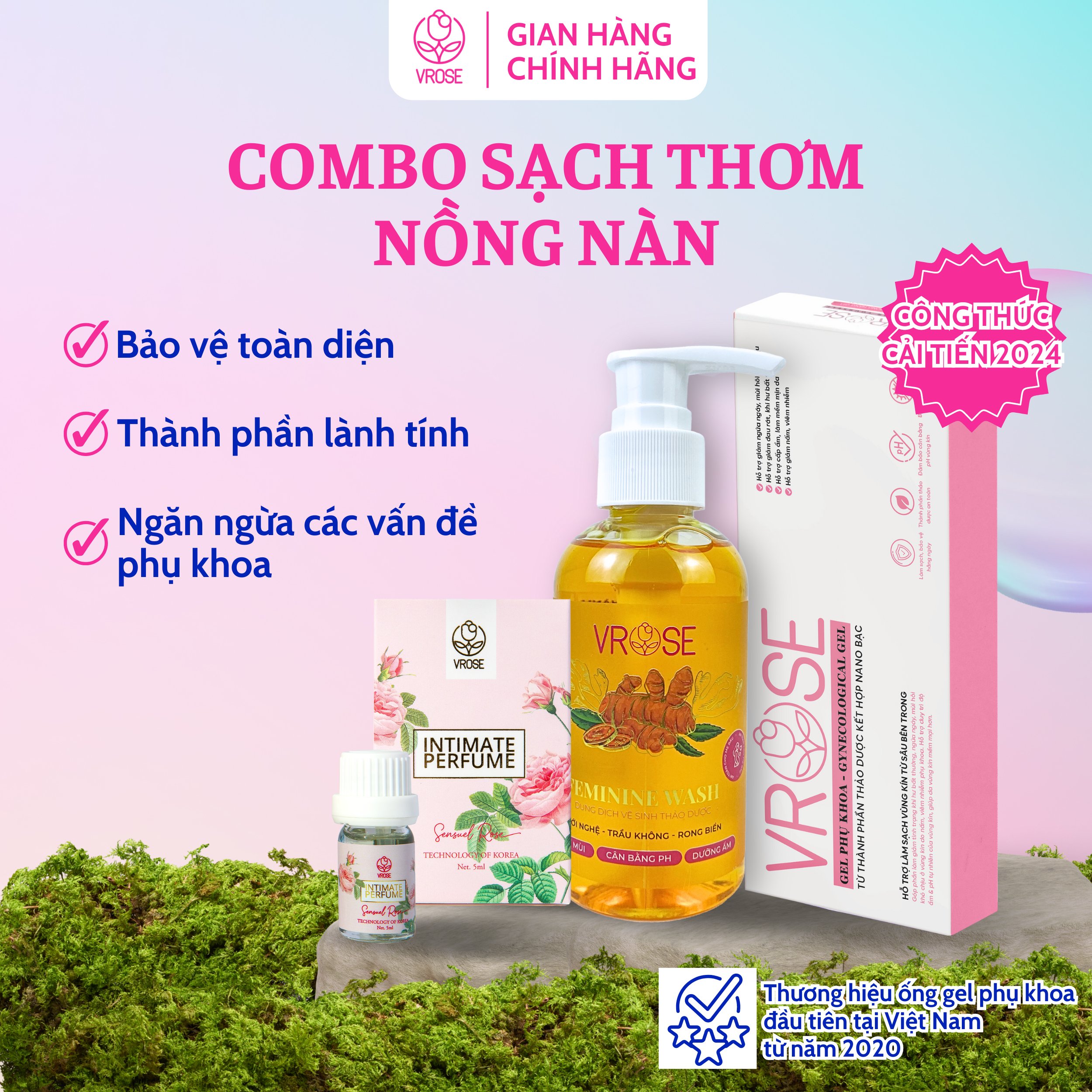 Combo sạch thơm nồng nàn vùng kín Vrose