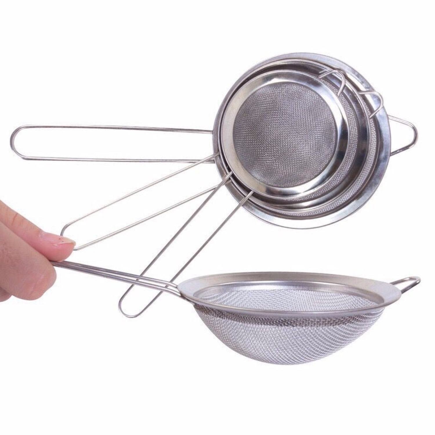 Vợt Lọc Thức Ăn, Rây Bột Inox Tiện Dụng