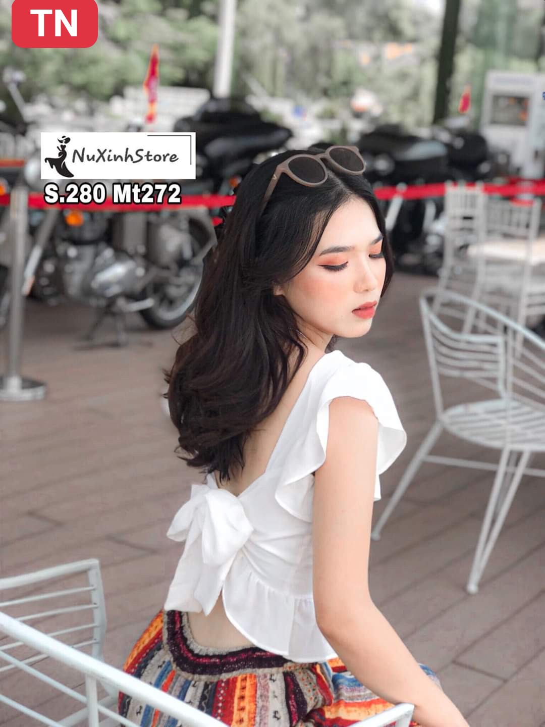 Sét bộ quần thổ cẩm áo trắng lụa-QH