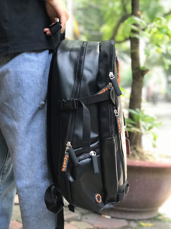 Balo Chống Nước Super.dry Classic Tarpaulin Chống Nước - Đen Cam