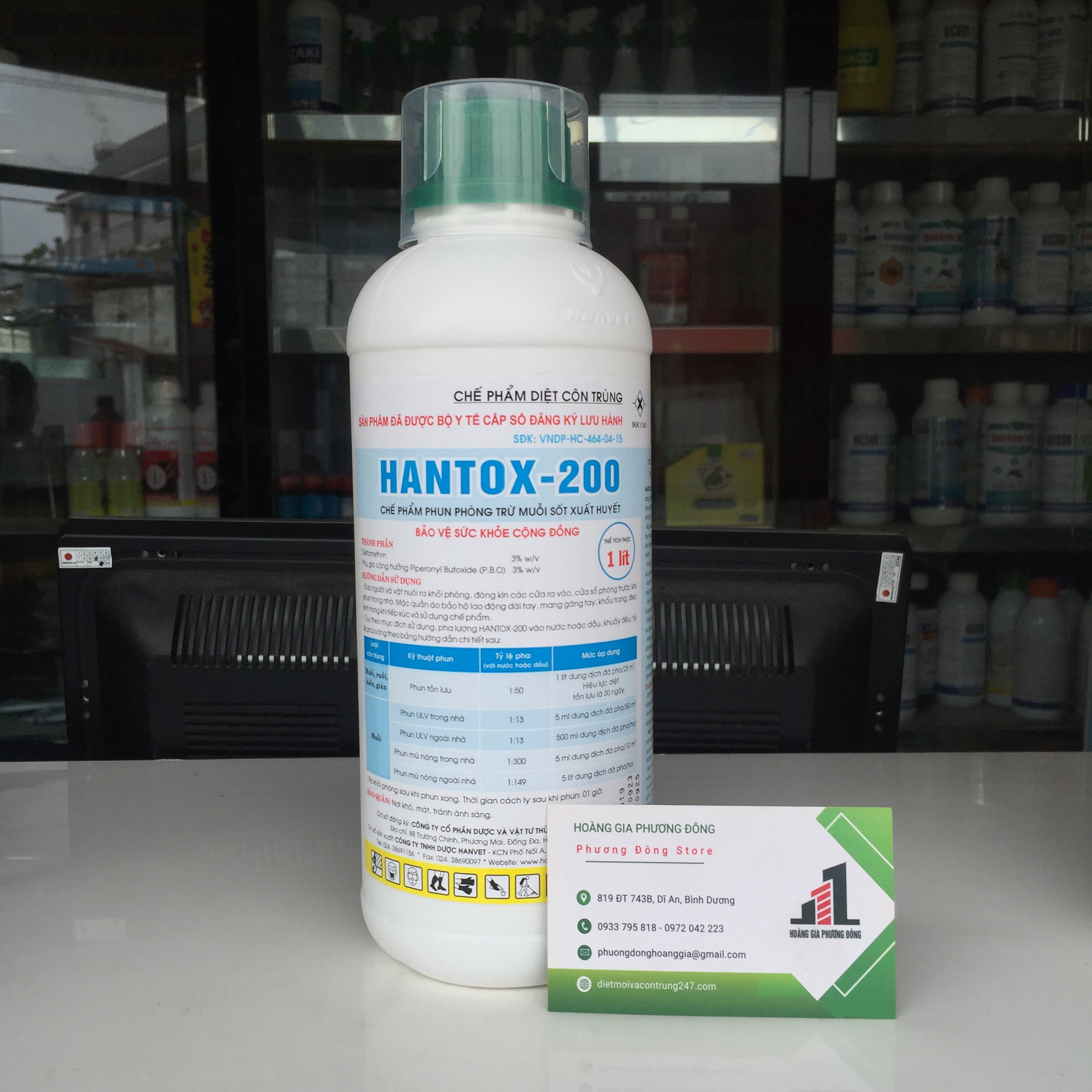 Thuốc diệt muỗi và côn trùng Hantox 200 (Chai 1 lít)