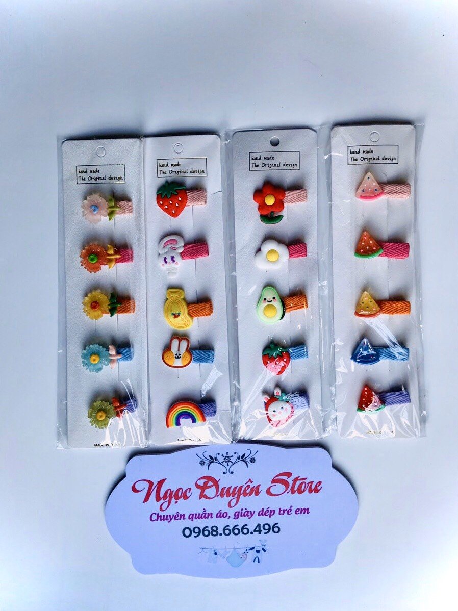 Set 5 Cặp Tóc Xinh Xắn Dễ Thương Phong Cách Hàn Quốc Cho Bé