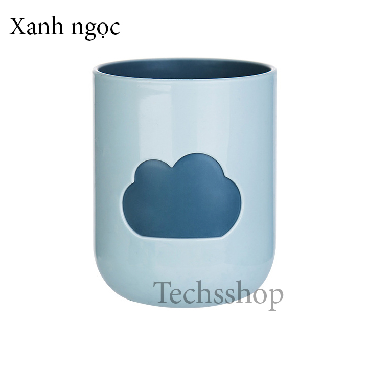 Cốc đựng bàn chải đánh răng hình đám mây 2 lớp - Cốc súc miệng phòng tắm - Ly đựng nước bằng nhựa