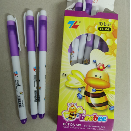 Combo 10 cây Bút Dạ Kim FL-04 BeeBee mực tím