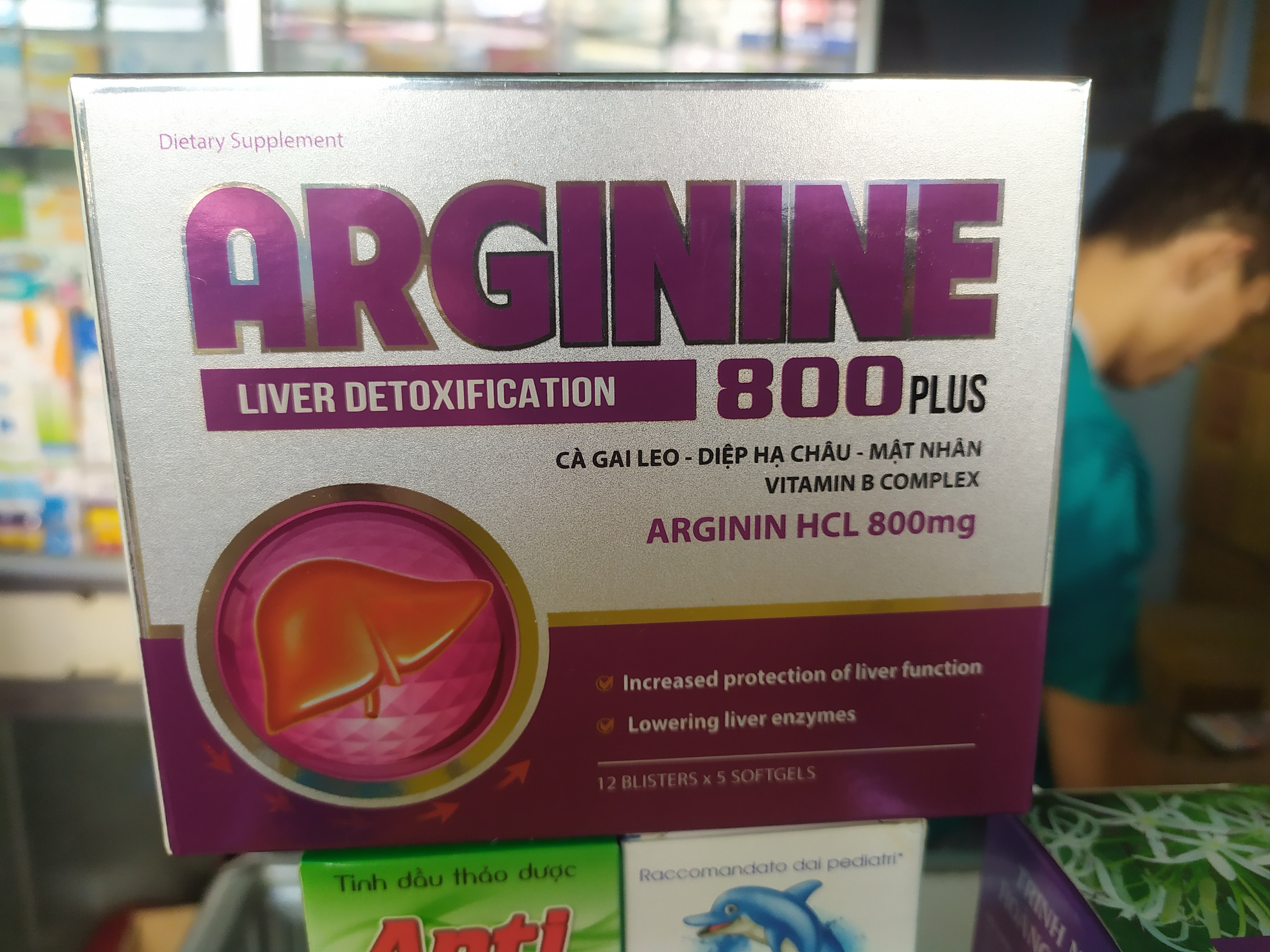 Viên uống Arginin 800 bổ gan, mát gan,Tăng cường chức năng gan hiệu quả