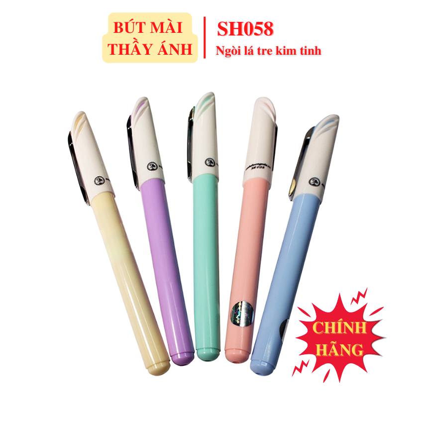 Bút mài thầy Ánh SH058 ngòi lá tre nét nhỏ tự động thanh đậm viết chữ sáng tạo