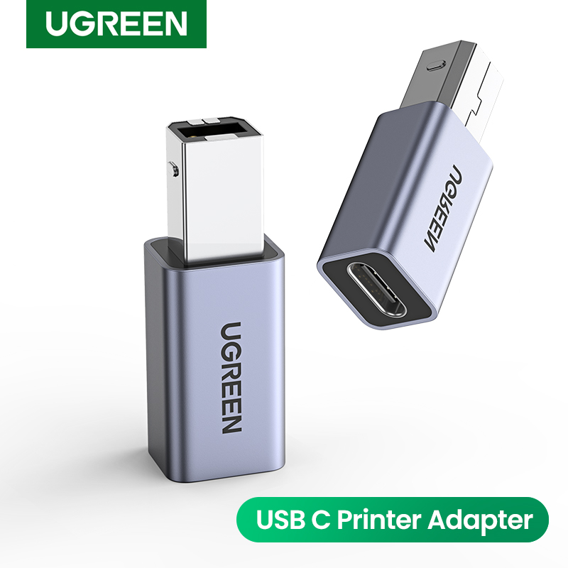 Ugreen usb 2.0 printer adapter usb type c adapter for printer hard drive base fax machine scanner usb 2.0 type c printer adapter