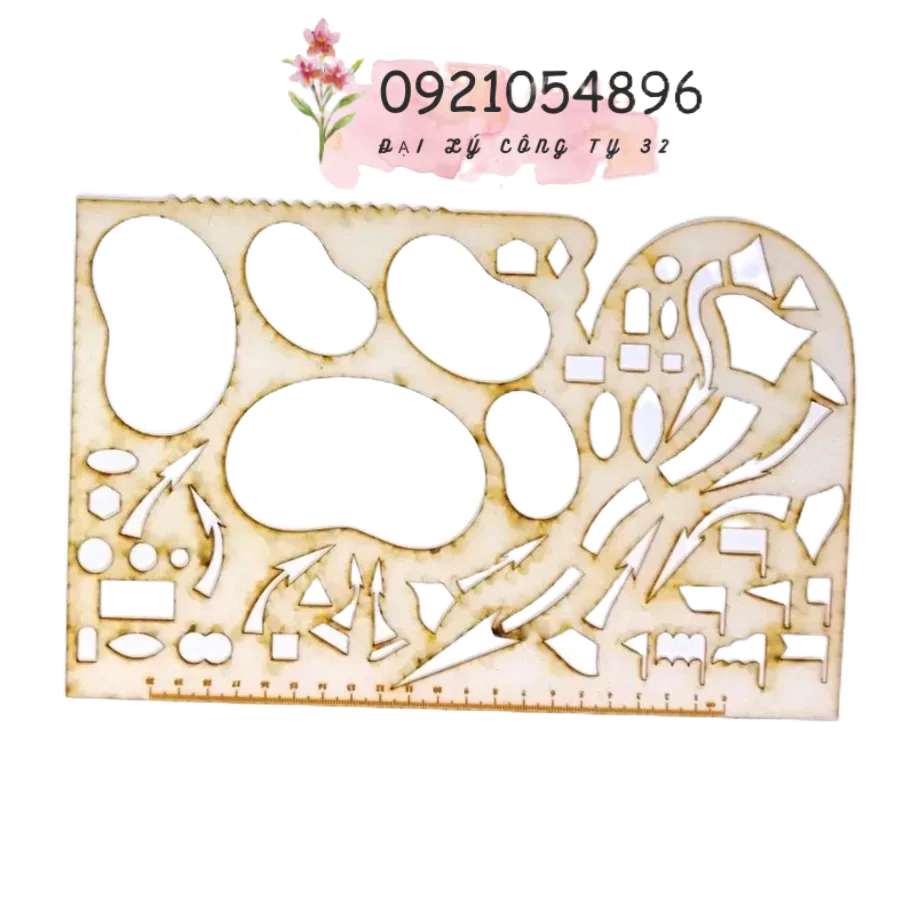 Thước chỉ huy tham mưu hình con cá, thước vẽ tham mưu