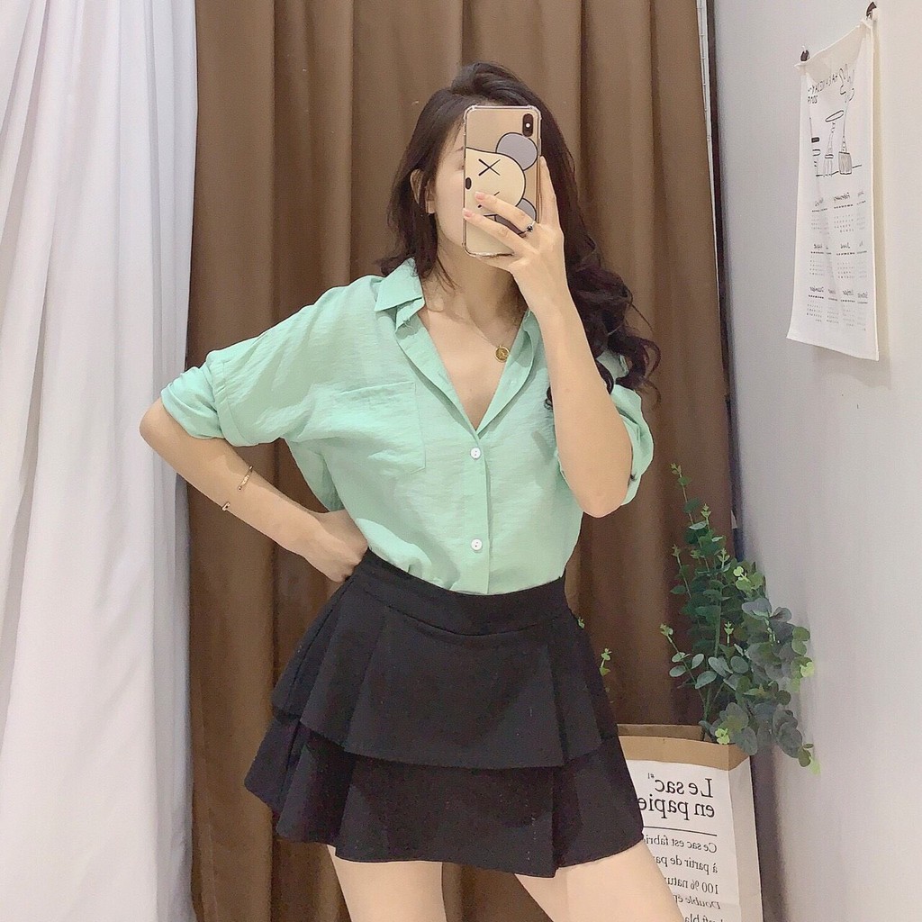 Chân váy 2 tầng có quần trong hotgril ảnh thật