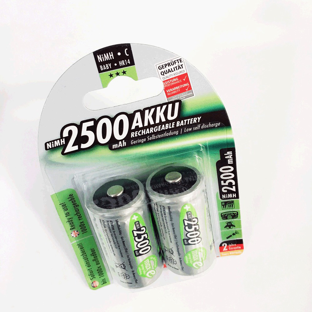 Combo 5  vỉ pin sạc trung C Ansmann 2500mAh (1 vỉ 2 viên)