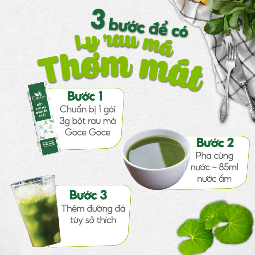 Bột Rau Má Nguyên Chất - Hộp (72gram/24 gói)