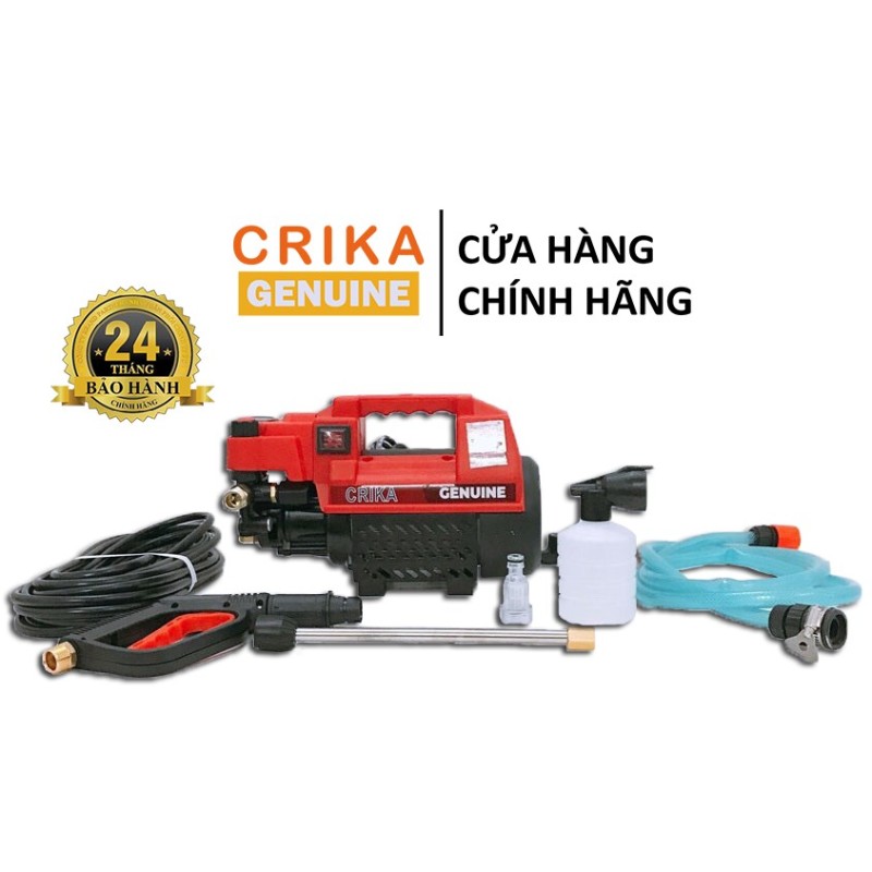Máy rửa xe áp lực cao đa năng Crika 2500w - có chỉnh áp - Hàng chính hãng (Bảo hành 1 đổi 1 trong 2 năm)