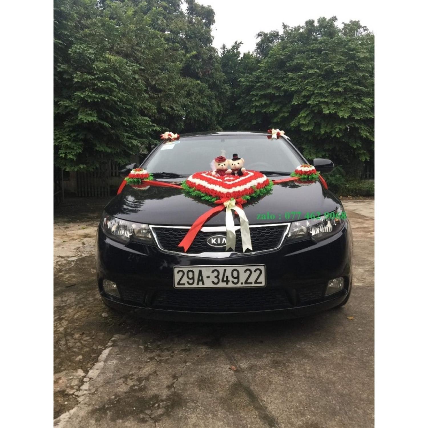 hoa trang trí xe cưới